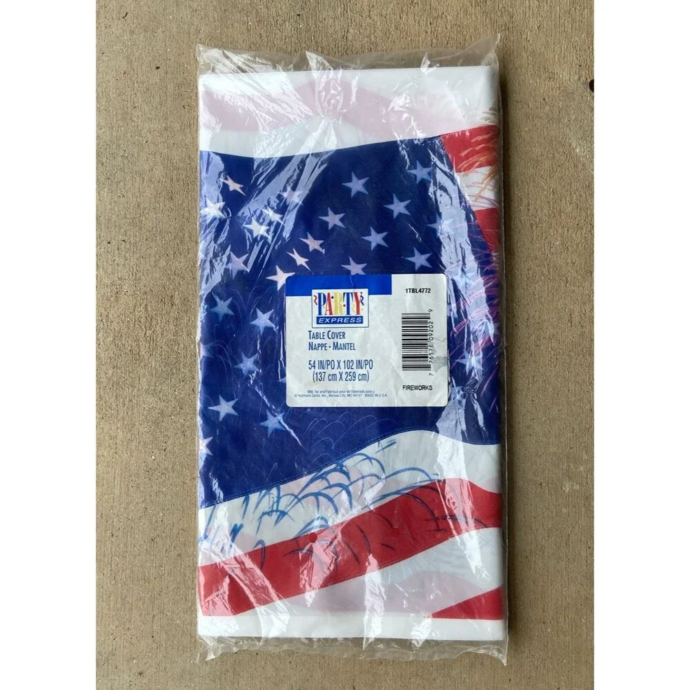 Hallmark 4th Of July ” Plastic Table Cover 54” x 102”